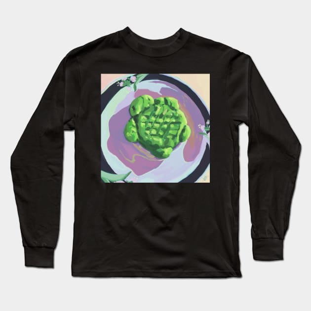 Matcha Turtle Cookie Long Sleeve T-Shirt by venglehart